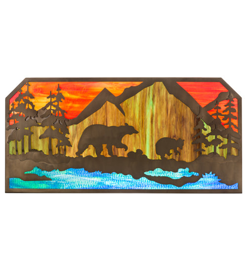 45.5"L Bear At Lake Wall Art