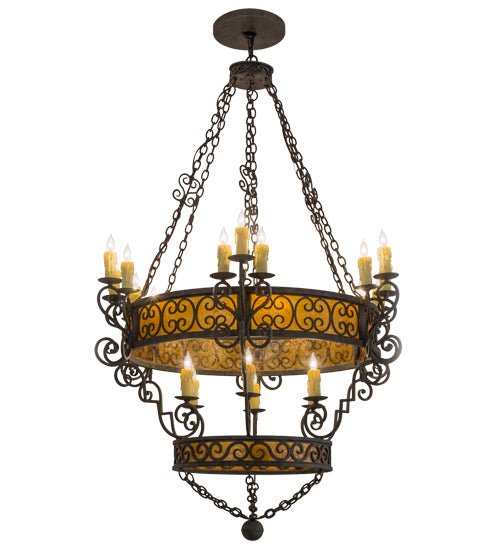 48"W Isabo 24 Lt Two Tier Chandelier