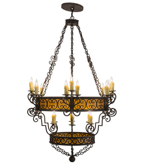 48"W Isabo 24 Lt Two Tier Chandelier