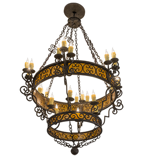 48"W Isabo 24 Lt Two Tier Chandelier