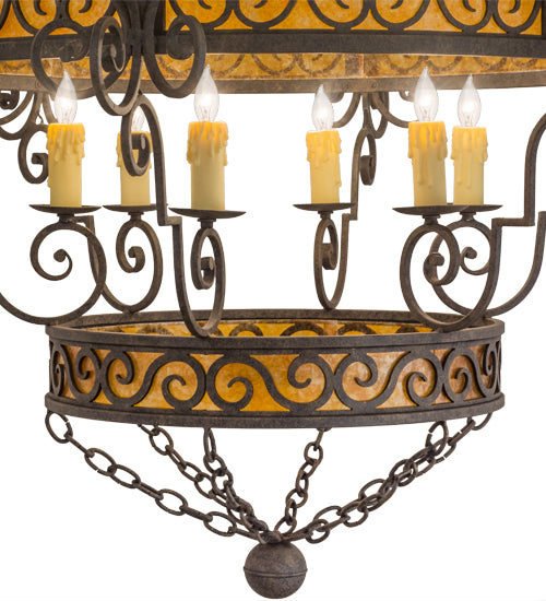 48"W Isabo 24 Lt Two Tier Chandelier