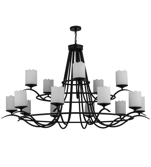 78"W Octavia 15 Lt Two Tier Chandelier