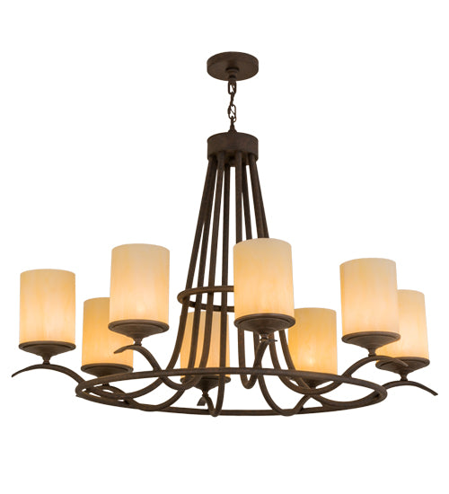 48" Long Octavia 8 Lt Oblong Chandelier