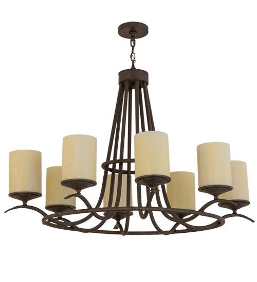 48" Long Octavia 8 Lt Oblong Chandelier