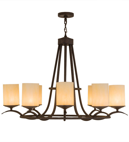 48" Long Octavia 8 Lt Oblong Chandelier