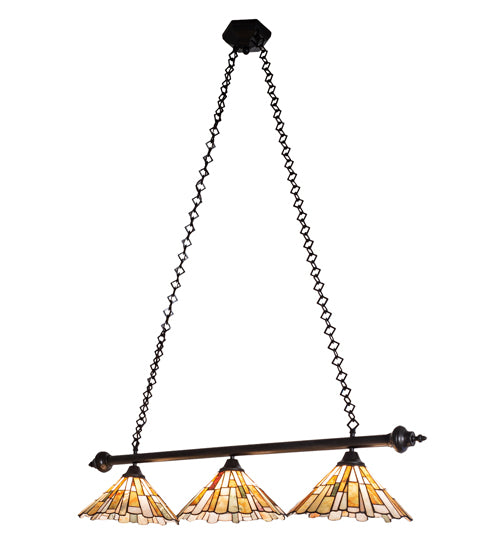 47" Long Delta Jadestone 3 Light Island Pendant