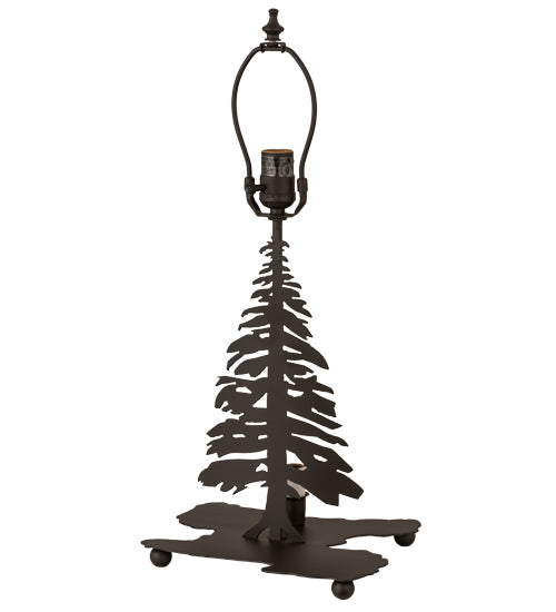 14"H Tall Pines W/Lighted Base Table Base