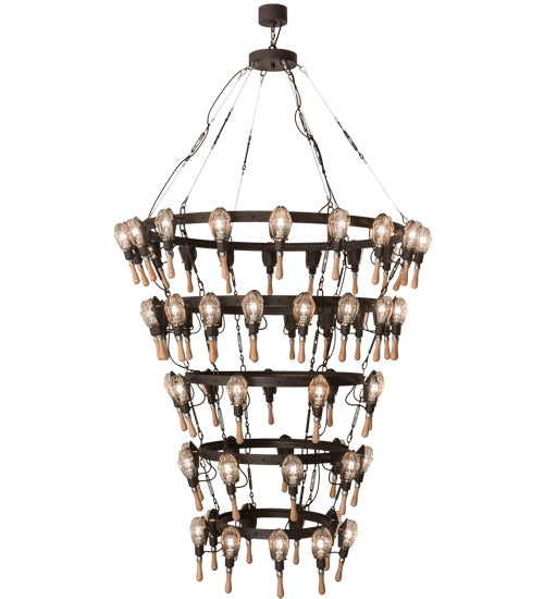 65"W Juala Pin 63 Lt Chandelier