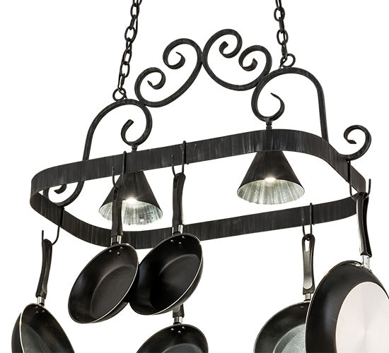 32" Long Elana 2 Light Pot Rack