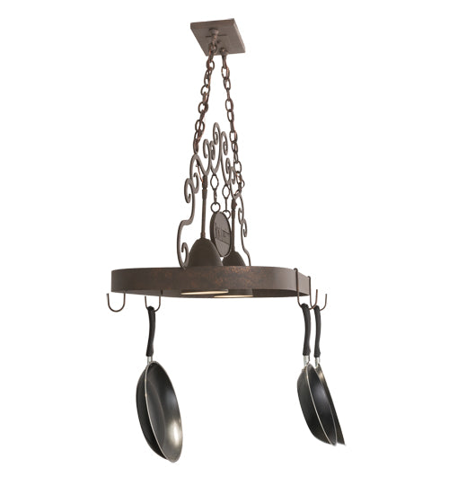 34" Long Bon Appetit 2 Light Pot Rack