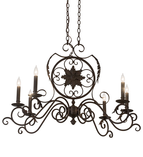 36"L Christabel 6 Lt Oblong Chandelier