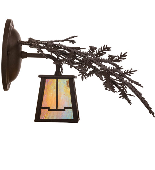 16"W Pine Branch Valley View Wall Sconce