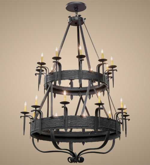 56"W Costello 20 Lt Two Tier Chandelier