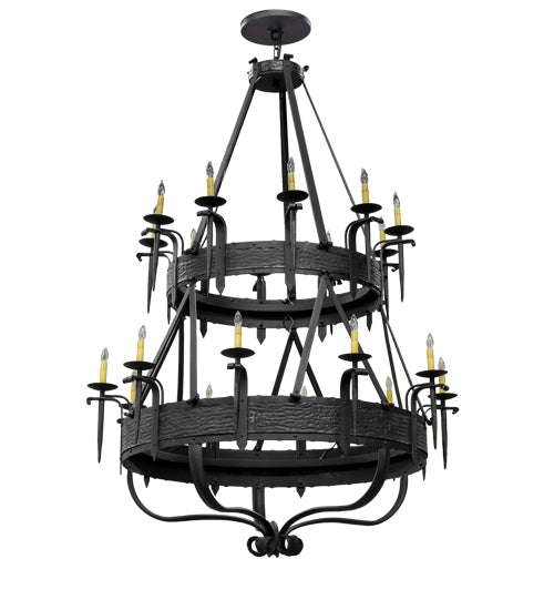 56"W Costello 20 Lt Two Tier Chandelier