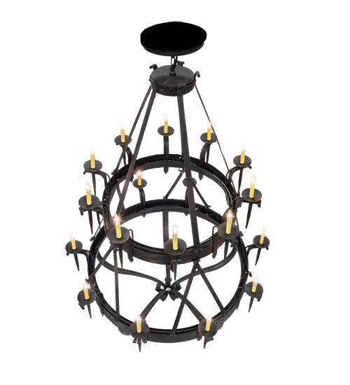 56"W Costello 20 Lt Two Tier Chandelier