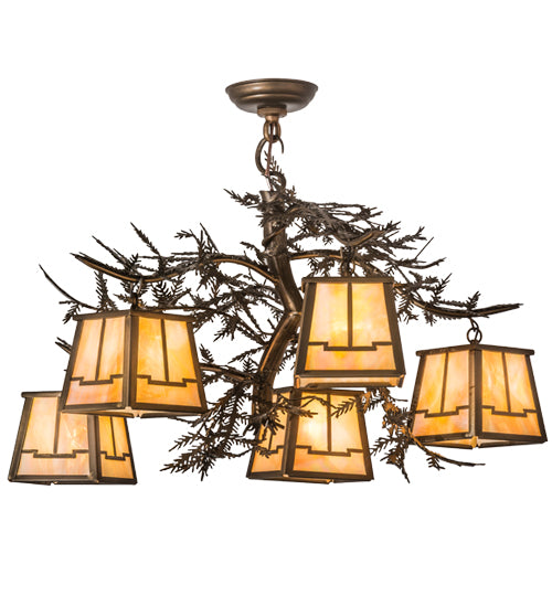 29" Wide Pine Branch Valley View 5 Light Chandelier