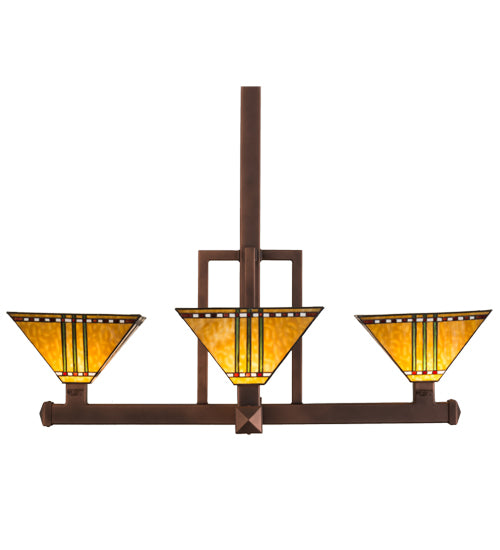 47" Wide Prairie Corn 4 Light Inverted Pendant