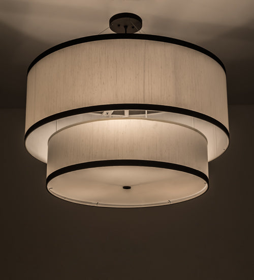 36"W Cilindro 2 Tier Textrene Pendant