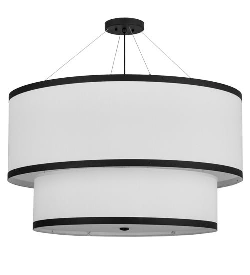 36"W Cilindro 2 Tier Textrene Pendant