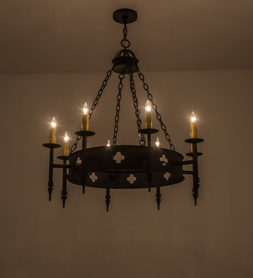 38"W Sabrina 8 Lt Chandelier