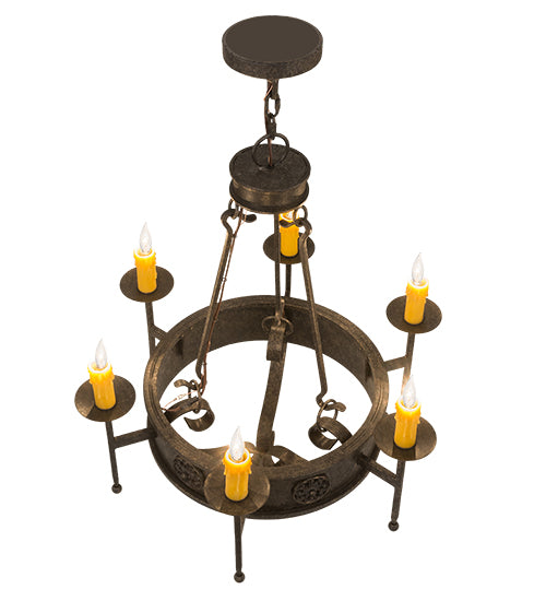 30" Wide Lorenzo 6 Light Chandelier