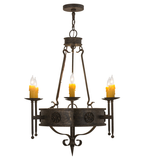 30" Wide Lorenzo 6 Light Chandelier