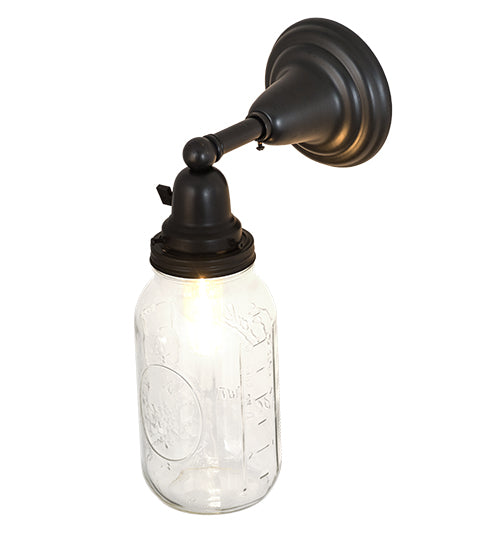 5.5" Wide Mason Jar Wall Sconce