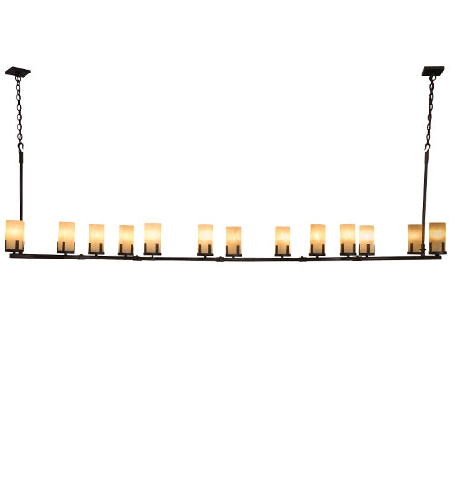 118" Long Cero 14 Light Oblong Chandelier