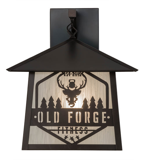 16"W Personalized Old Forge Fitness Hanging Wall Sconce