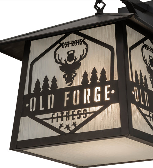 16"W Personalized Old Forge Fitness Hanging Wall Sconce