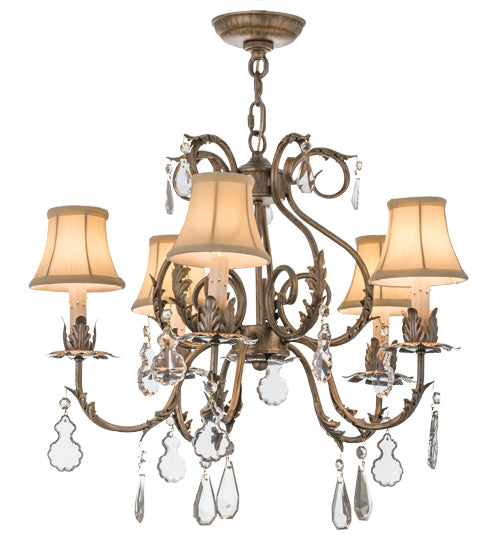 24"W Chantilly 5 Lt Chandelier