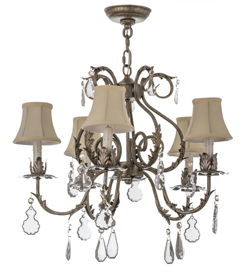 24"W Chantilly 5 Lt Chandelier