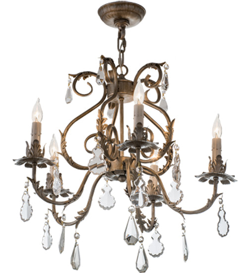 24"W Chantilly 5 Lt Chandelier