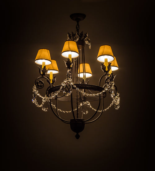 28"W Antonia 6 Lt Chandelier