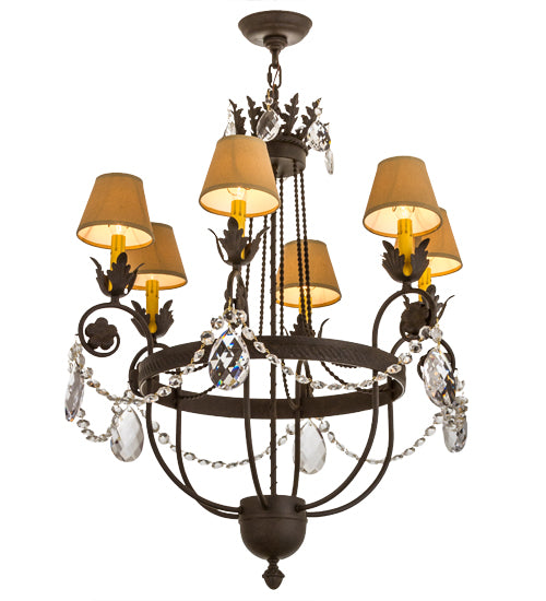 28"W Antonia 6 Lt Chandelier