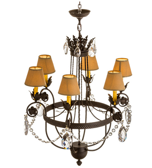 28"W Antonia 6 Lt Chandelier