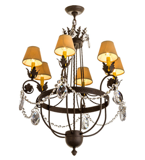 28"W Antonia 6 Lt Chandelier