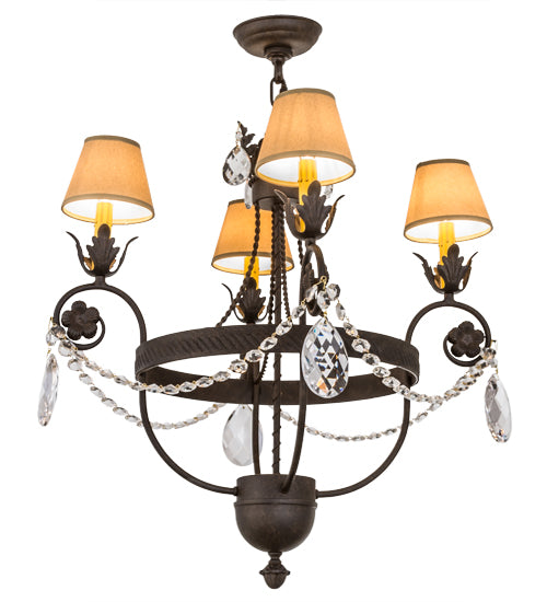 26"W Antonia 4 Lt Chandelier