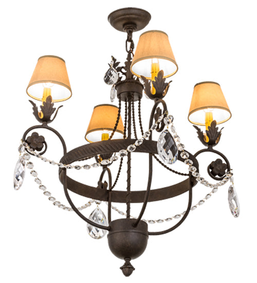 26"W Antonia 4 Lt Chandelier