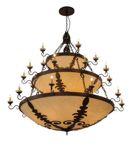 72" Wide Castellum 3 Tier Chandelier