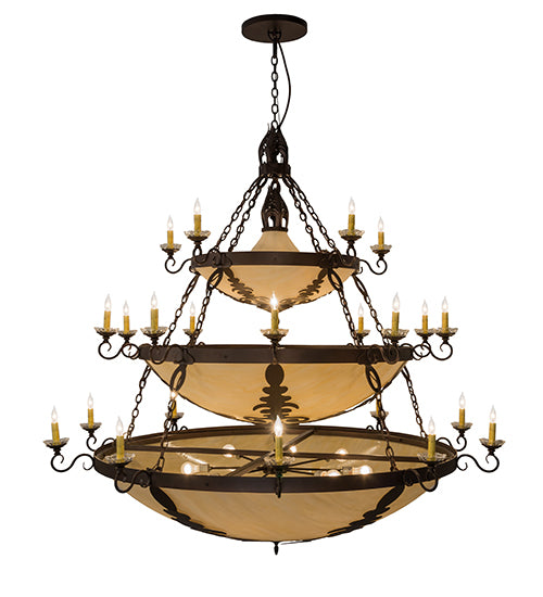 72" Wide Castellum 3 Tier Chandelier