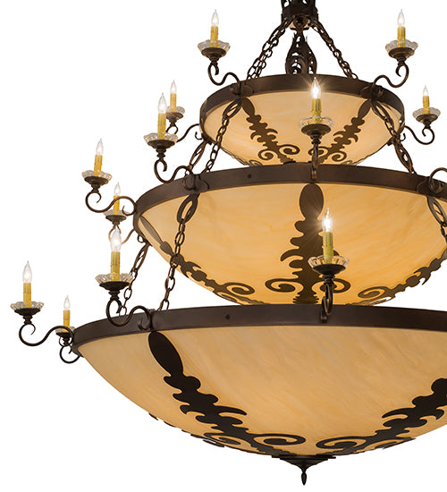 72" Wide Castellum 3 Tier Chandelier