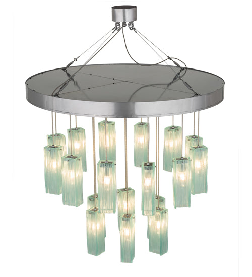 48" Wide Metro 18 Lt Murano Cascading Pendant