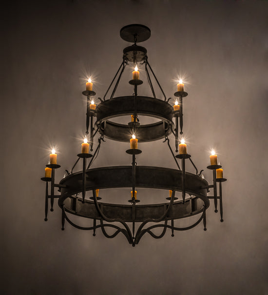 60" Wide Marta 18 Light Two Tier Chandelier