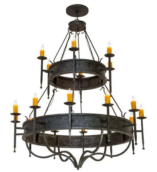 60" Wide Marta 18 Light Two Tier Chandelier