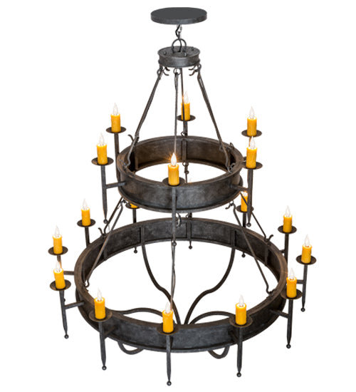 60" Wide Marta 18 Light Two Tier Chandelier