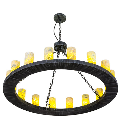 48"W Loxley Jadestone 16 Lt Chandelier