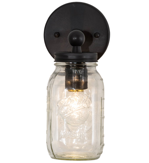 4.5"W Mason Jar Wall Sconce