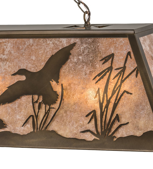 72" Long Ducks In Flight Oblong Pendant