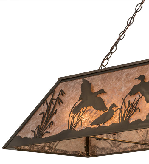 72" Long Ducks In Flight Oblong Pendant